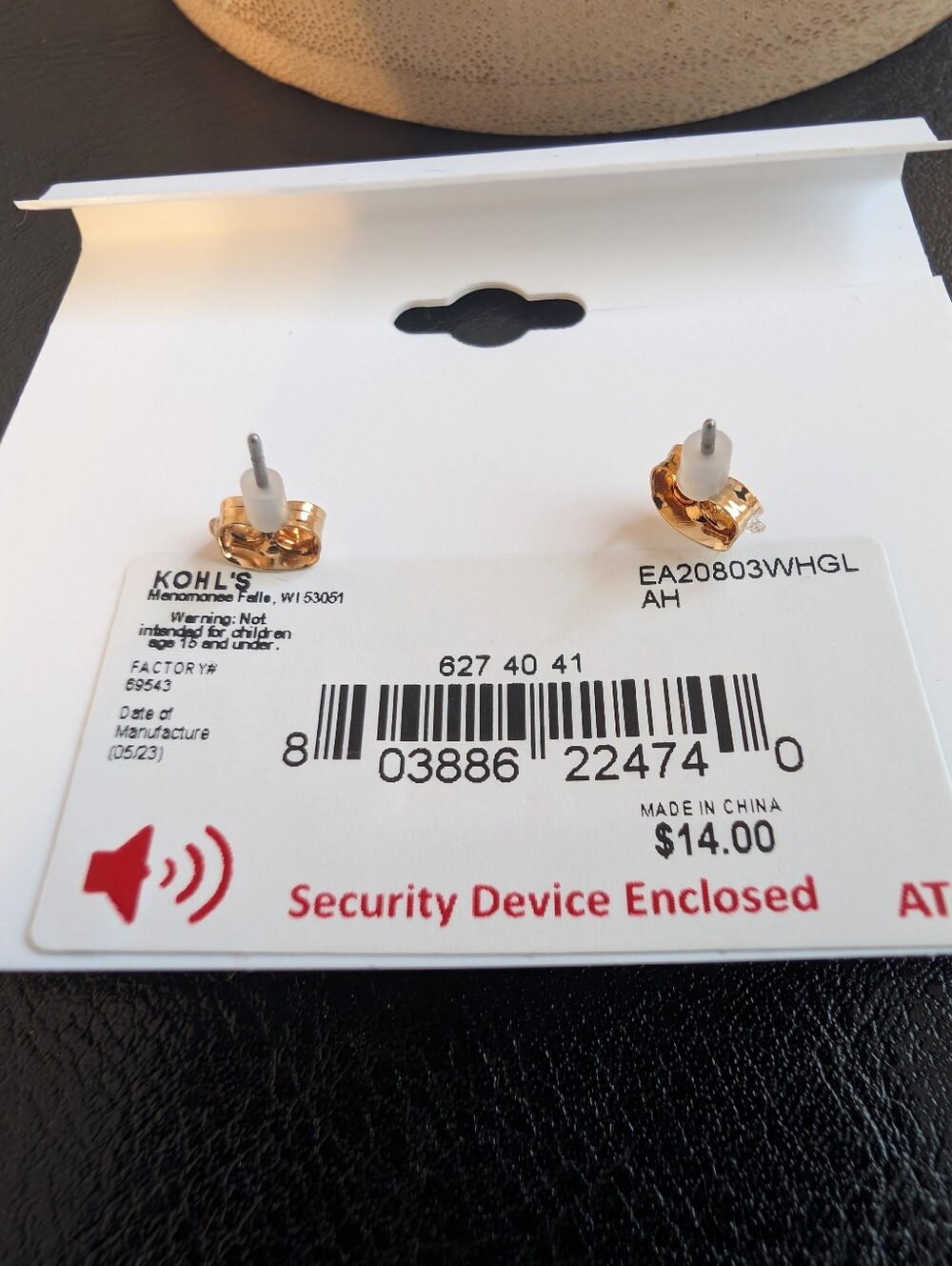 LC Lauren Conrad White Glow-in-the-Dark Skull Stud Earrings - Picture 3 of 3
